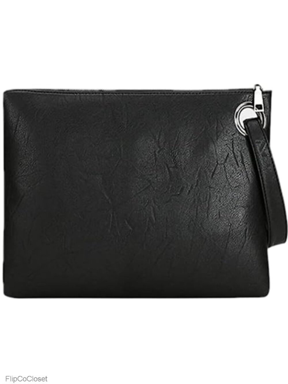 Soft PU Leather Envelope Clutch Wristlet Evening Bag Oversize Foldover Pouch